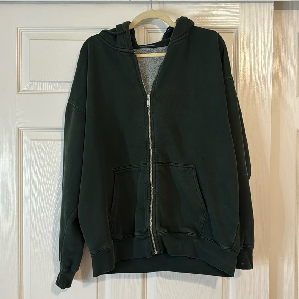green brandy zip up hood (oversized)
